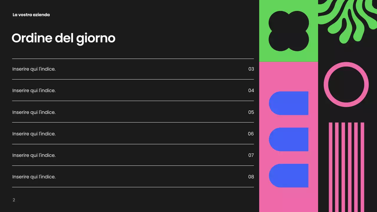 Piano aziendale nero moderno