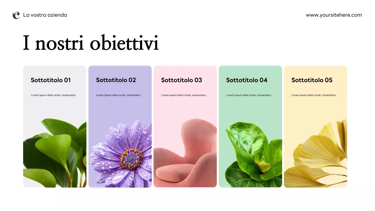 Piano di marketing rosa moderno