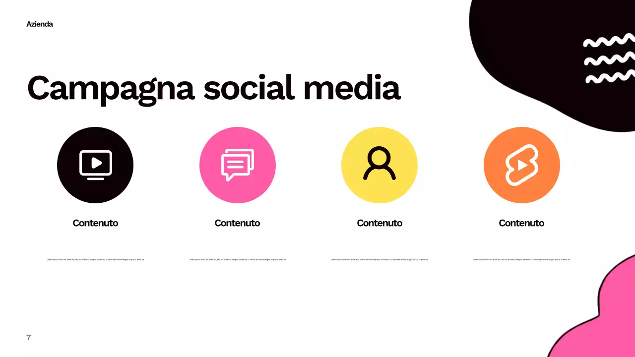 Rapporto astratto e colorato sui social media