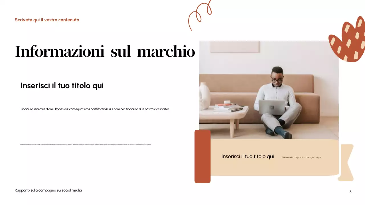 Rapporto sui social media di Orange Modern