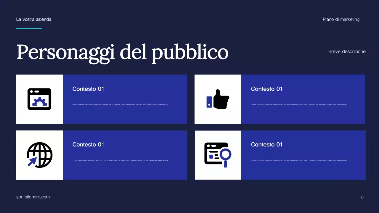 Piano di marketing Blue Abstract