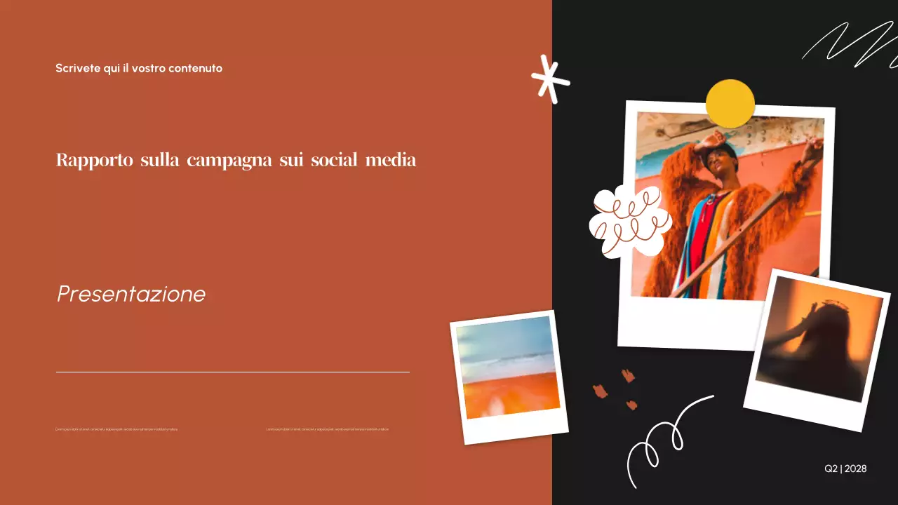 Rapporto sui social media di Orange Modern