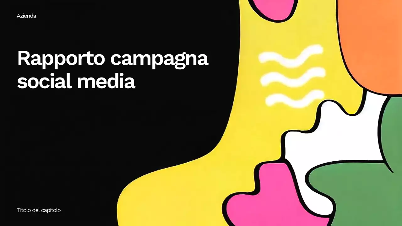 Rapporto astratto e colorato sui social media