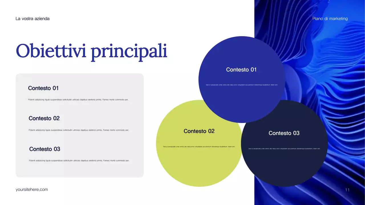 Piano di marketing Blue Abstract