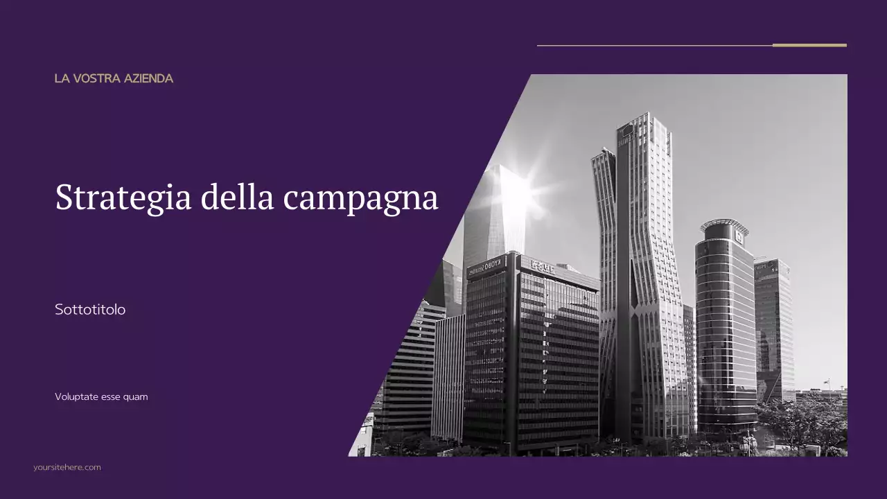 Piano aziendale moderno viola