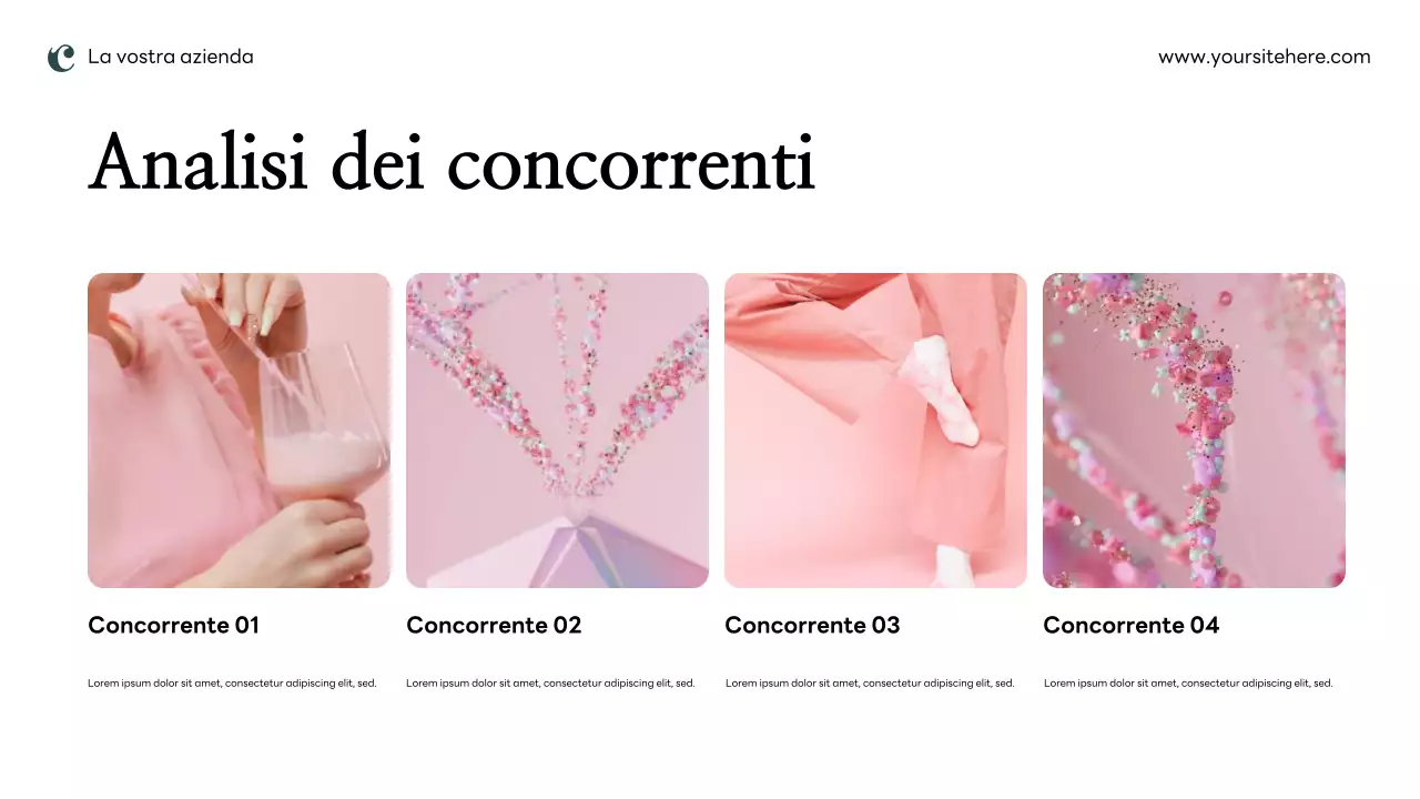 Piano di marketing rosa moderno