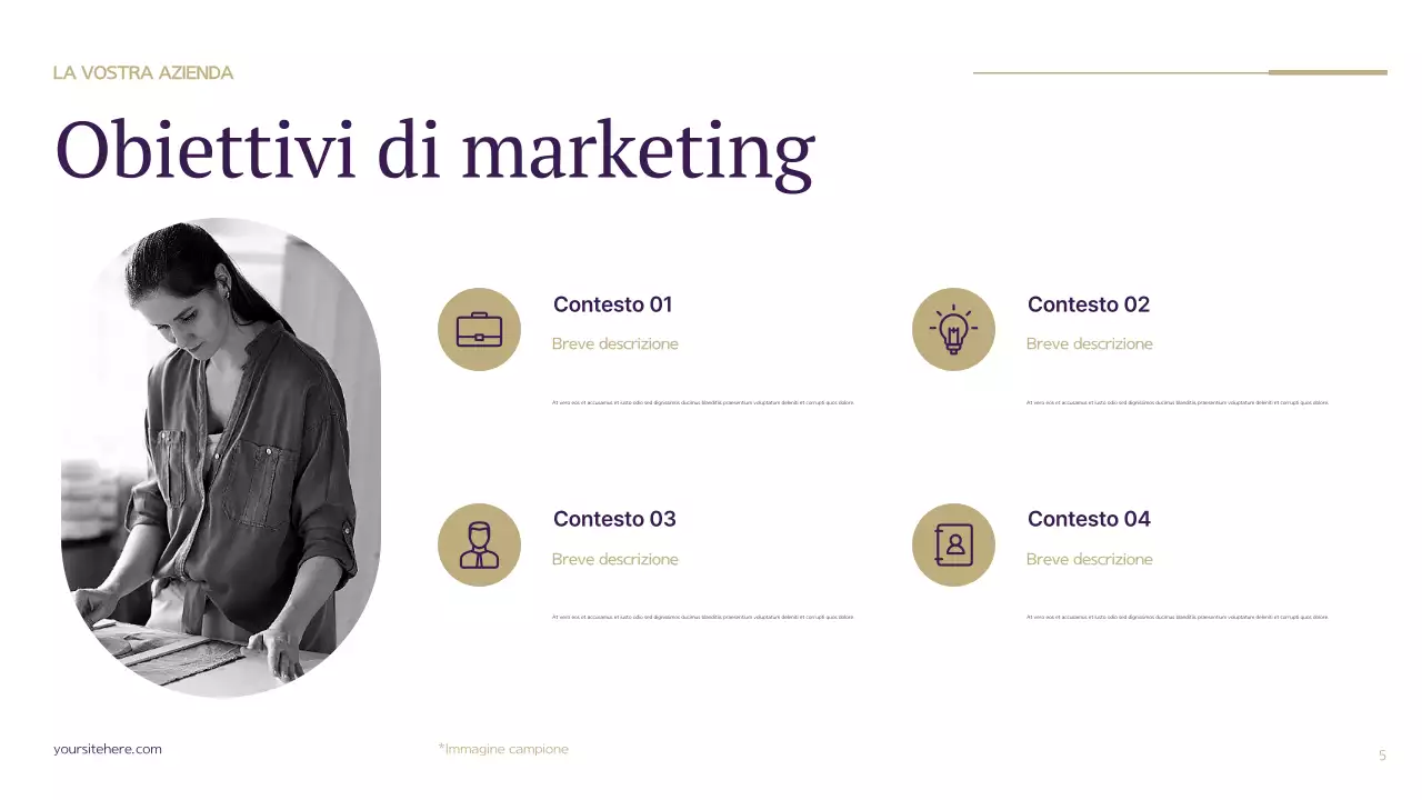 Piano aziendale moderno viola