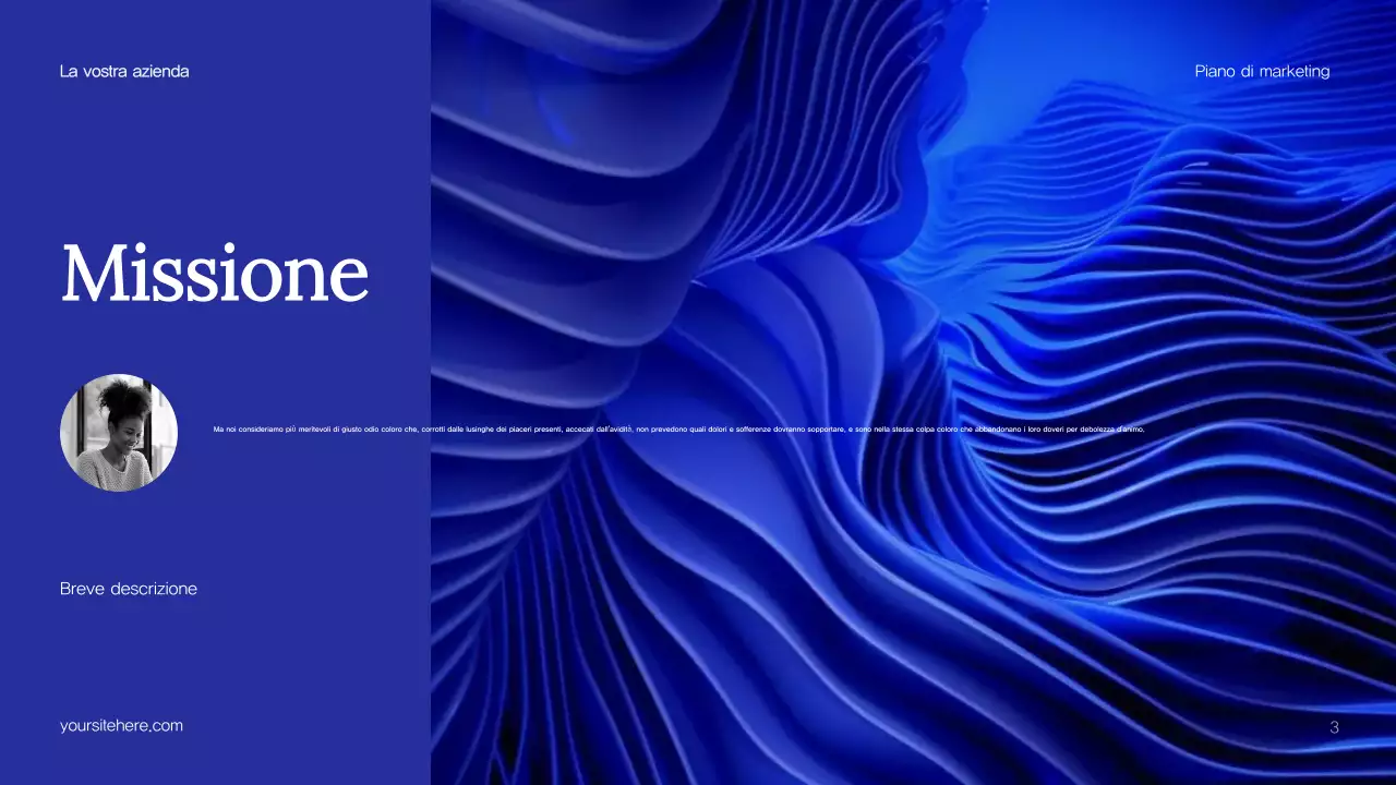 Piano di marketing Blue Abstract