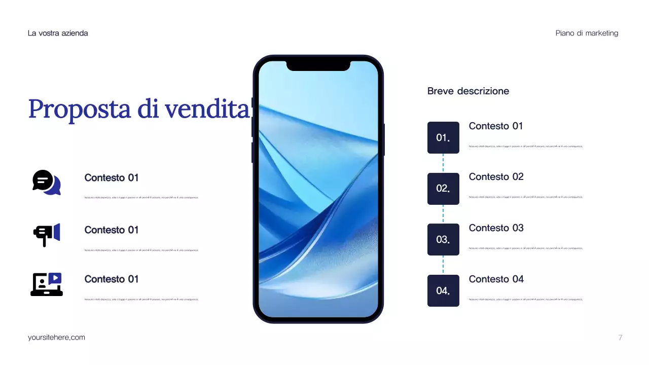 Piano di marketing Blue Abstract