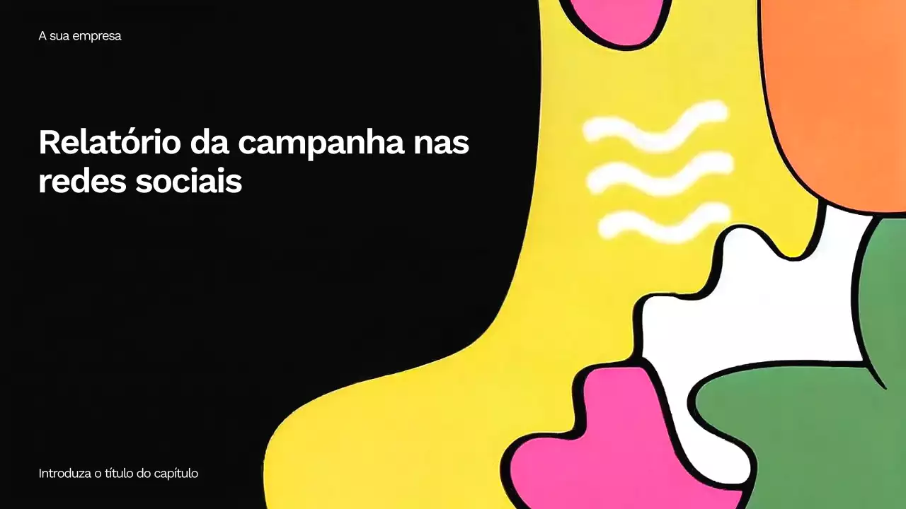 Relatório abstrato colorido sobre as redes sociais