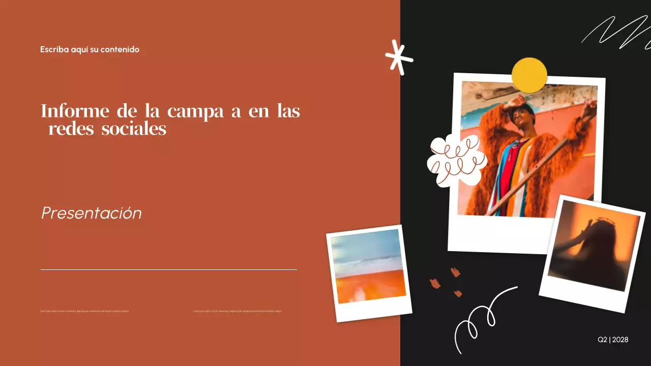 Informe Orange Modern Social Media