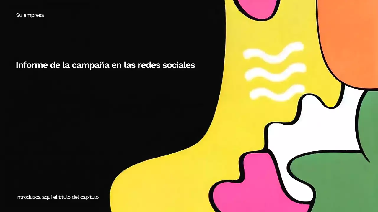 Informe abstracto y colorido sobre redes sociales