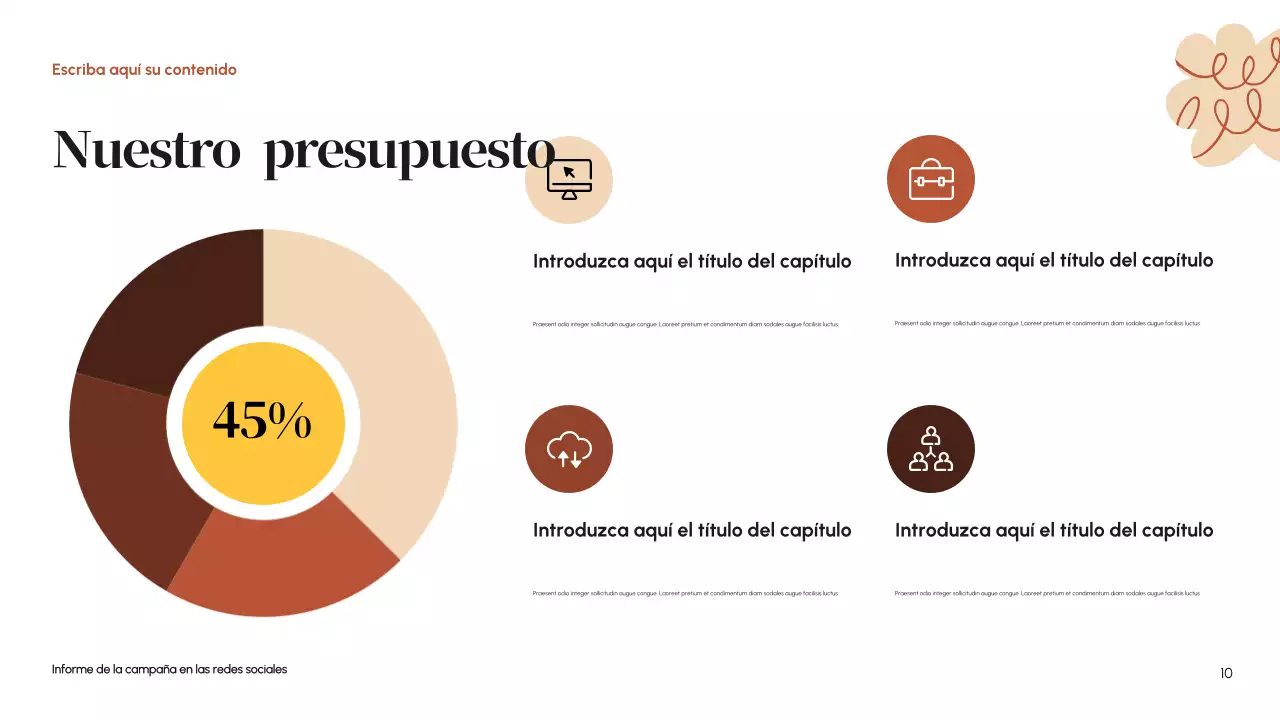Informe Orange Modern Social Media