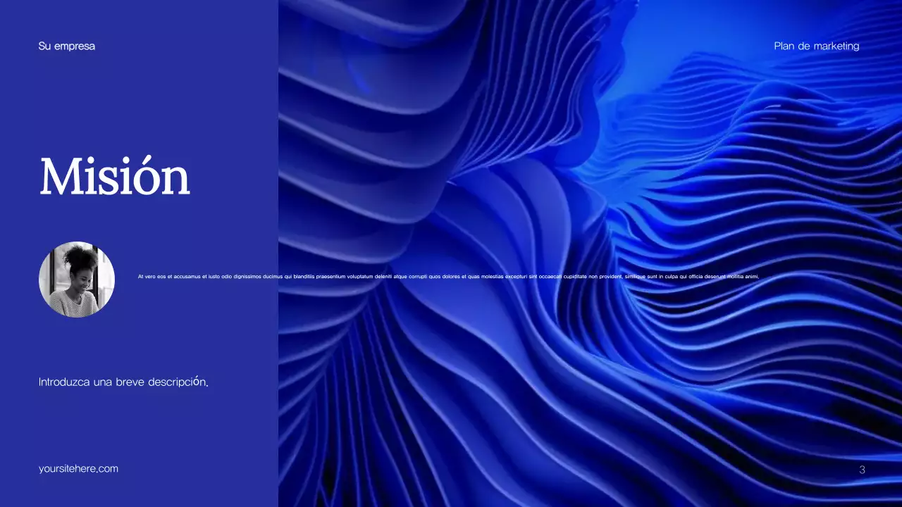 Plan de marketing de Blue Abstract