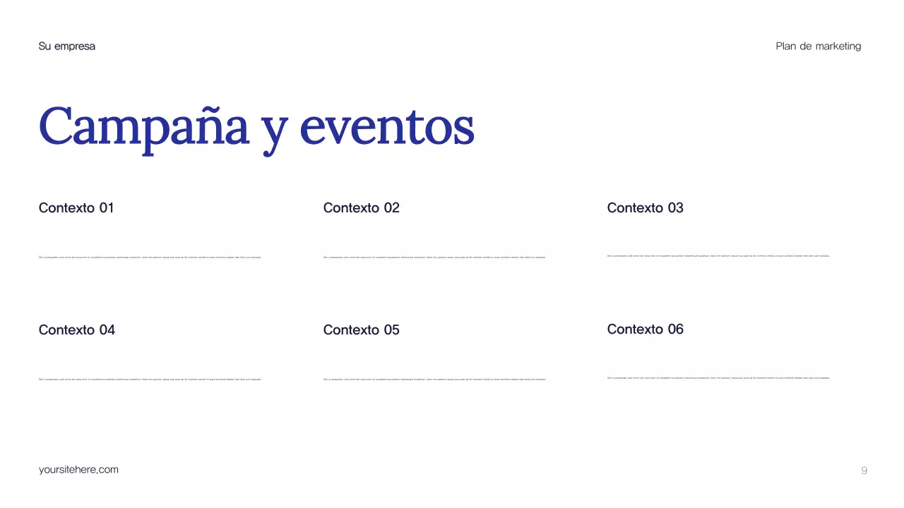 Plan de marketing de Blue Abstract