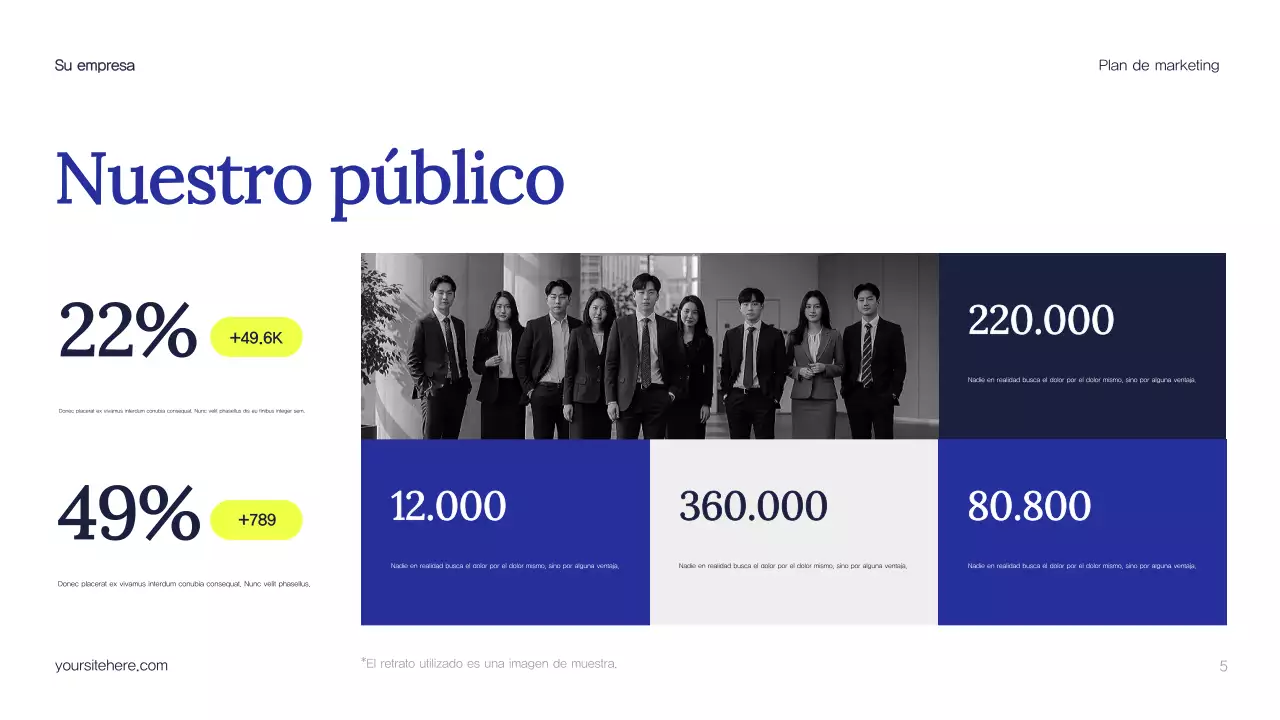 Plan de marketing de Blue Abstract