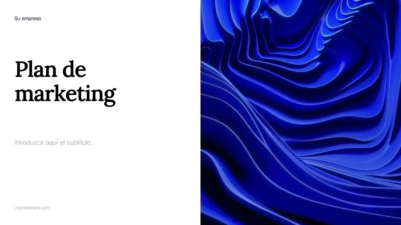 Plan de marketing de Blue Abstract