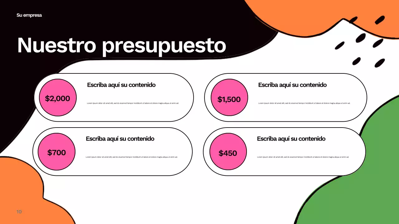 Informe abstracto y colorido sobre redes sociales