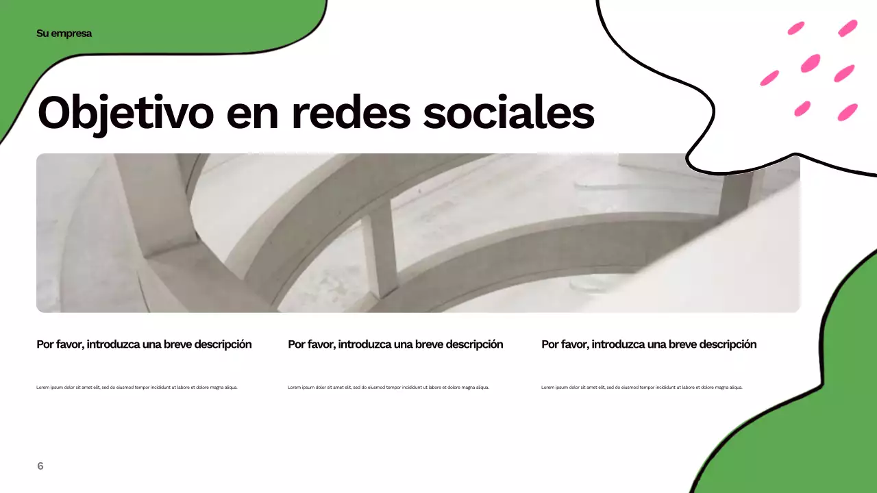 Informe abstracto y colorido sobre redes sociales