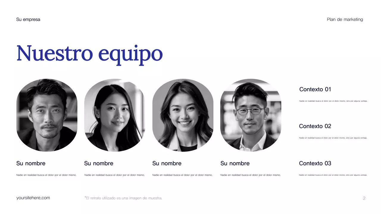 Plan de marketing de Blue Abstract