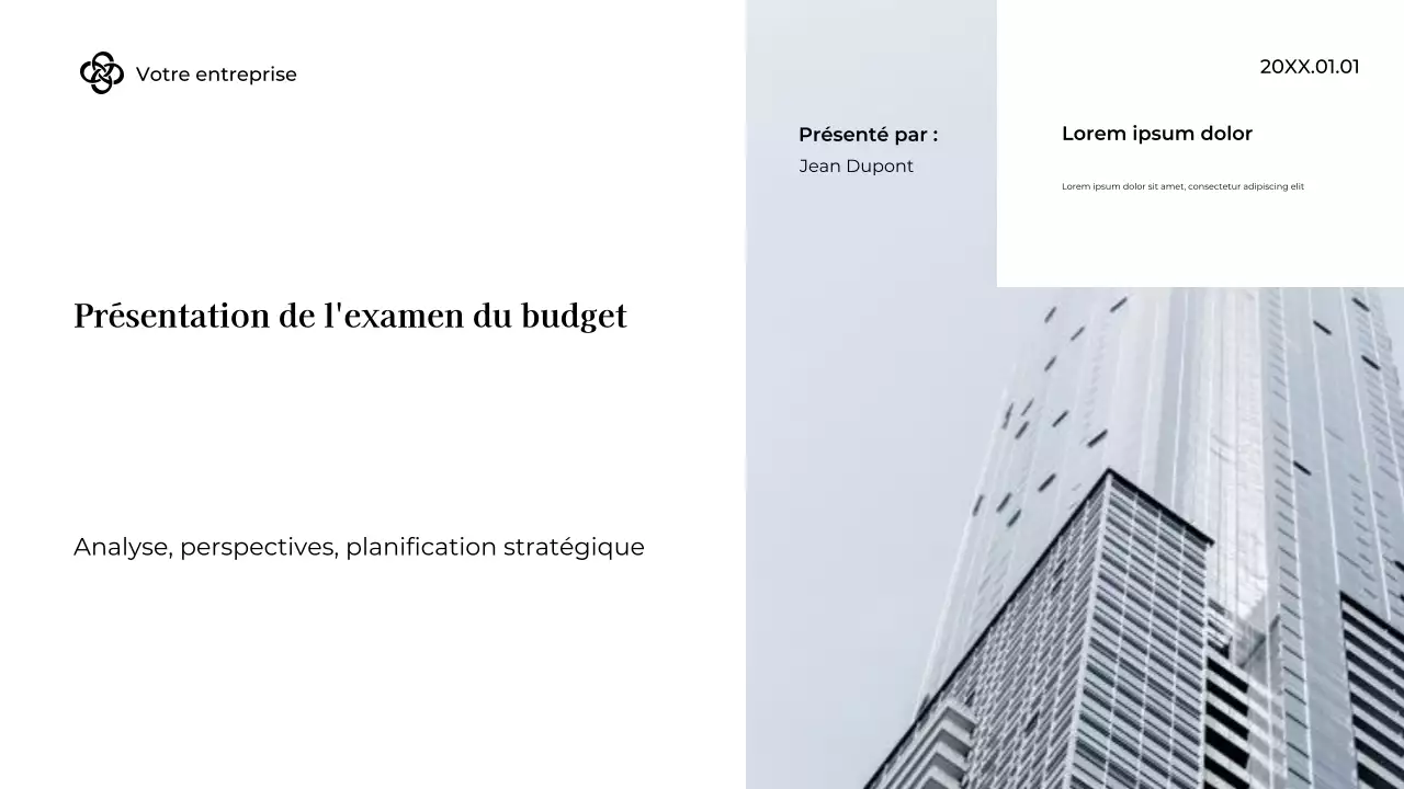Présentation blanche de la finance moderne