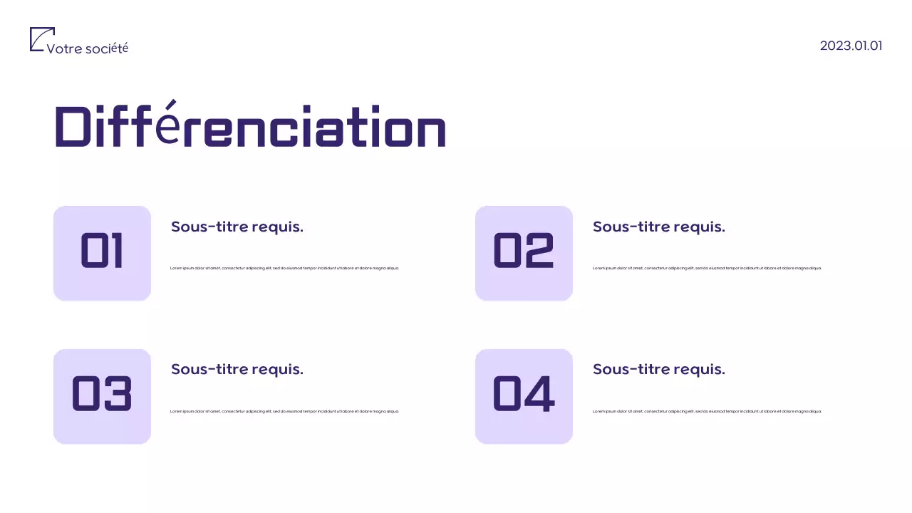 Document de proposition marketing minimaliste violet