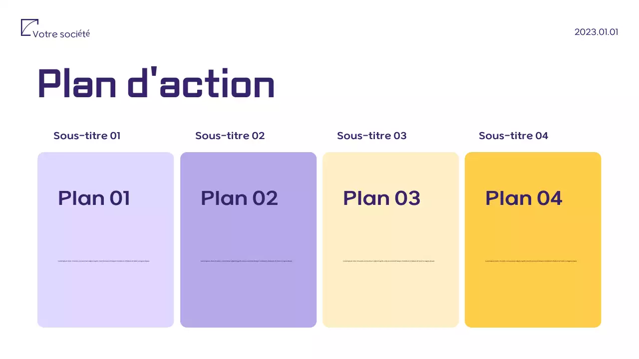 Document de proposition marketing minimaliste violet
