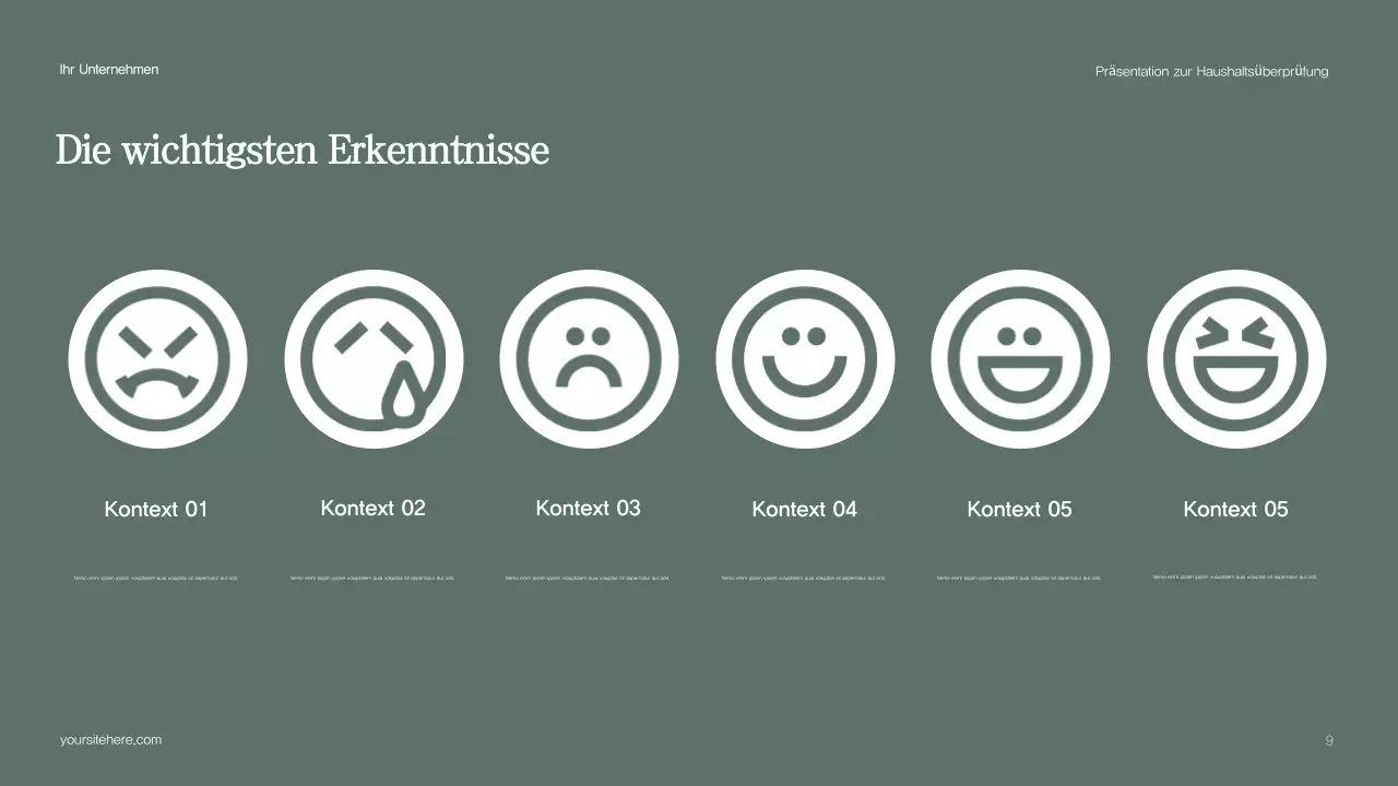 Grüner moderner Haushaltsbericht