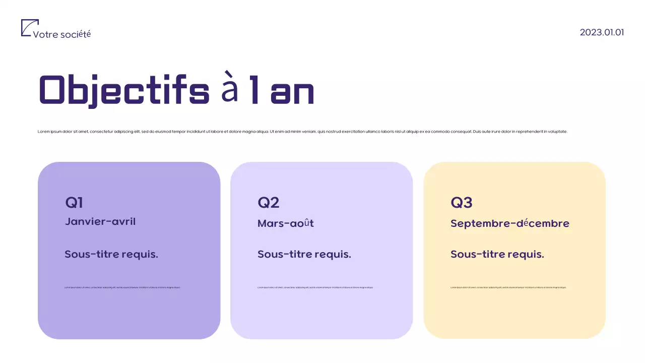 Document de proposition marketing minimaliste violet