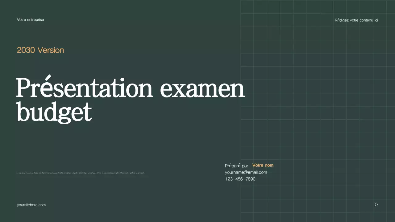 Rapport sur le budget vert moderne