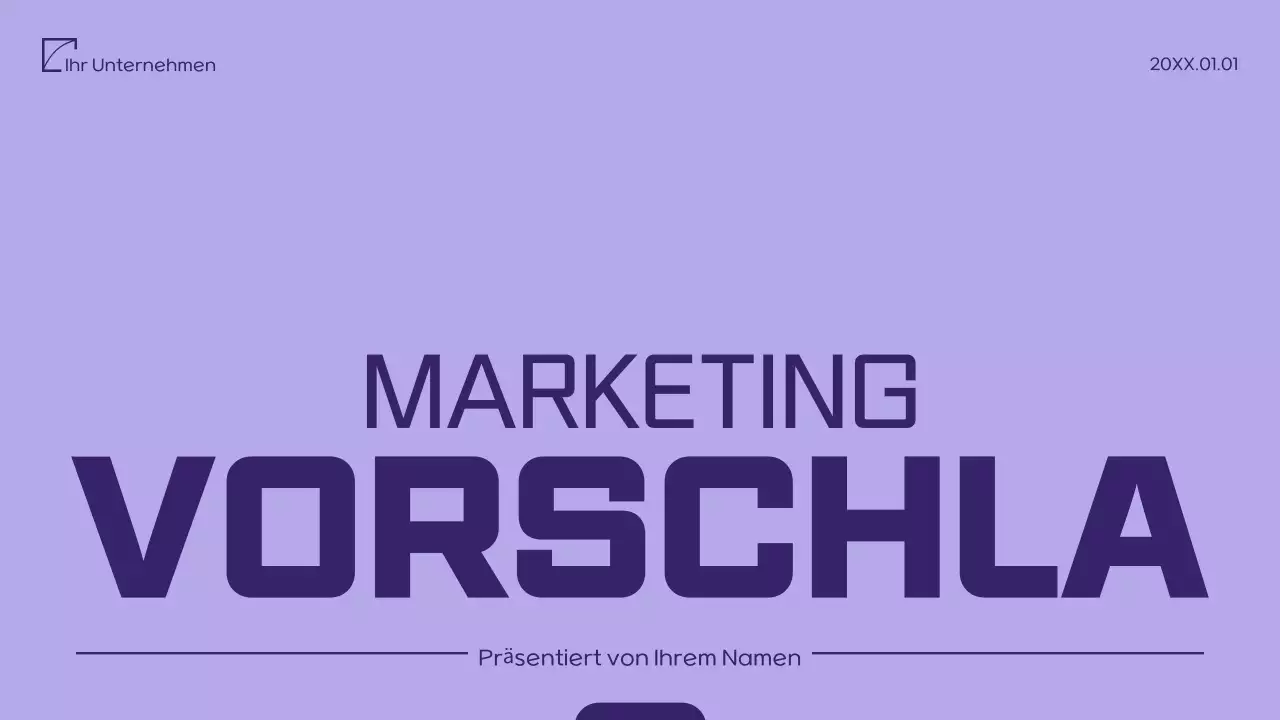 Lila Minimalistisches Marketing-Vorschlagsdokument
