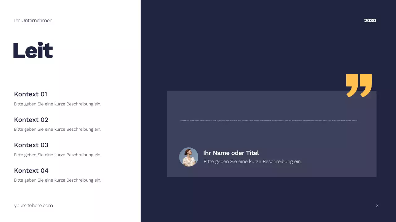 Gelber moderner Marketingplan