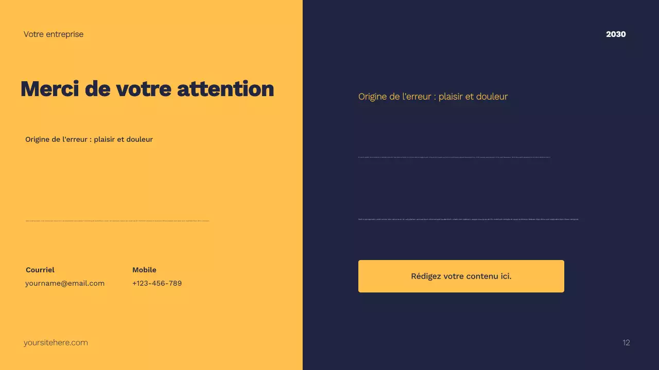 Plan marketing moderne jaune