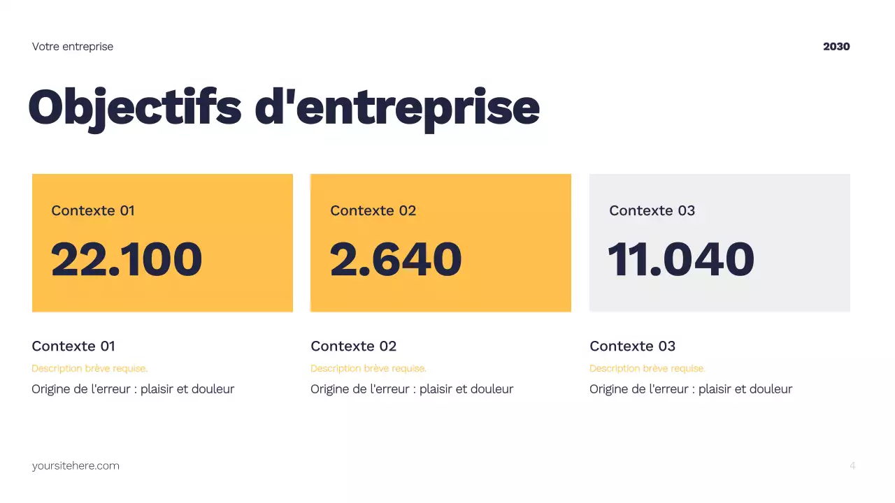 Plan marketing moderne jaune