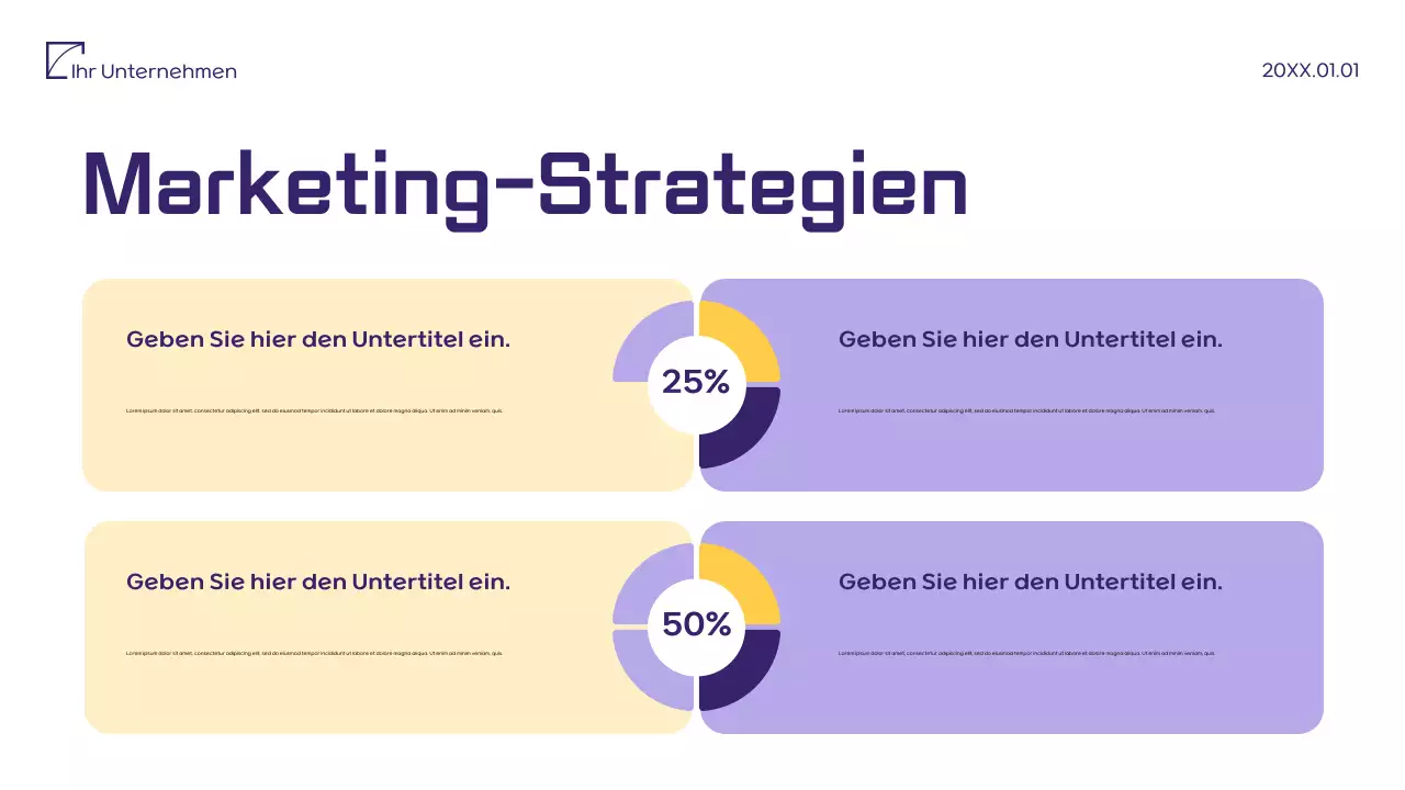 Lila Minimalistisches Marketing-Vorschlagsdokument