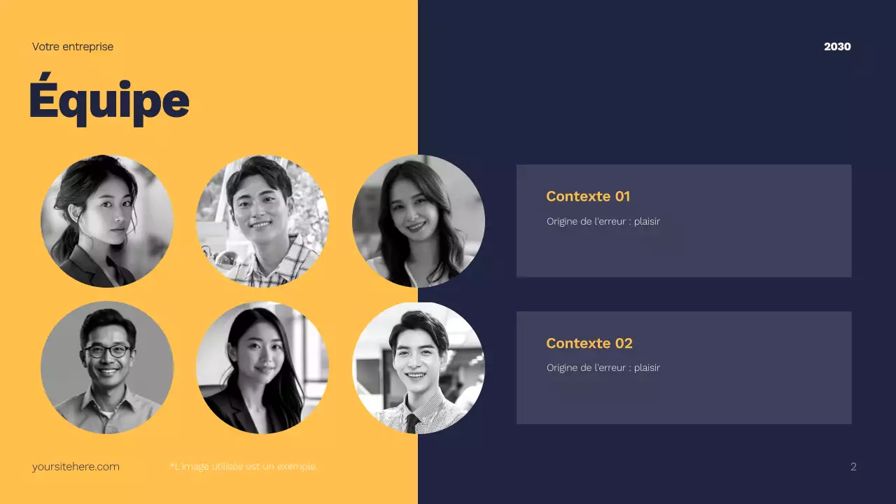 Plan marketing moderne jaune