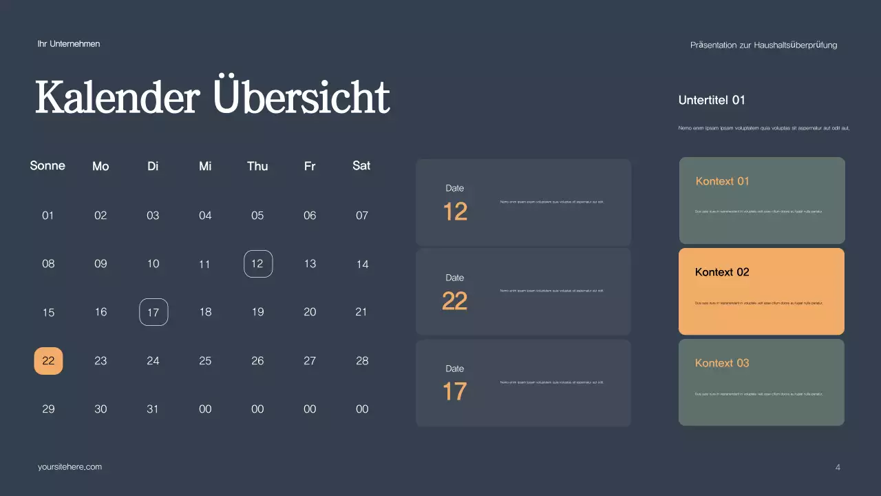 Grüner moderner Haushaltsbericht