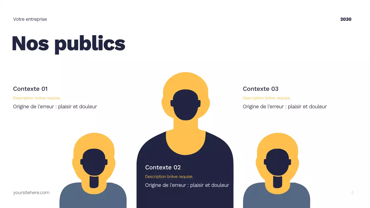 Plan marketing moderne jaune