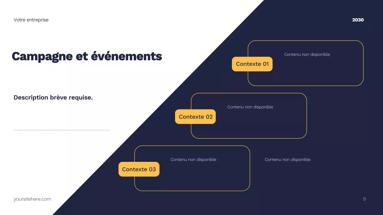 Plan marketing moderne jaune
