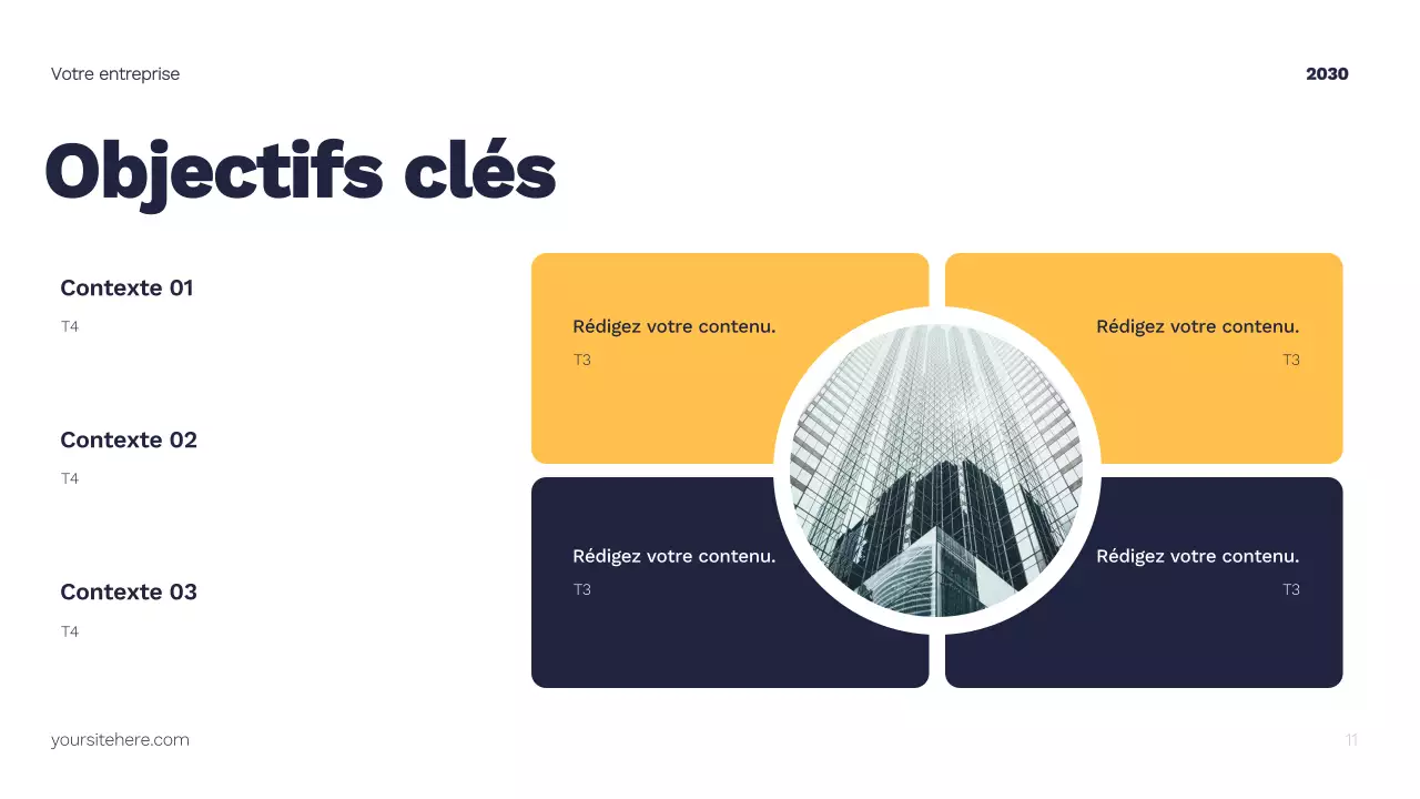 Plan marketing moderne jaune