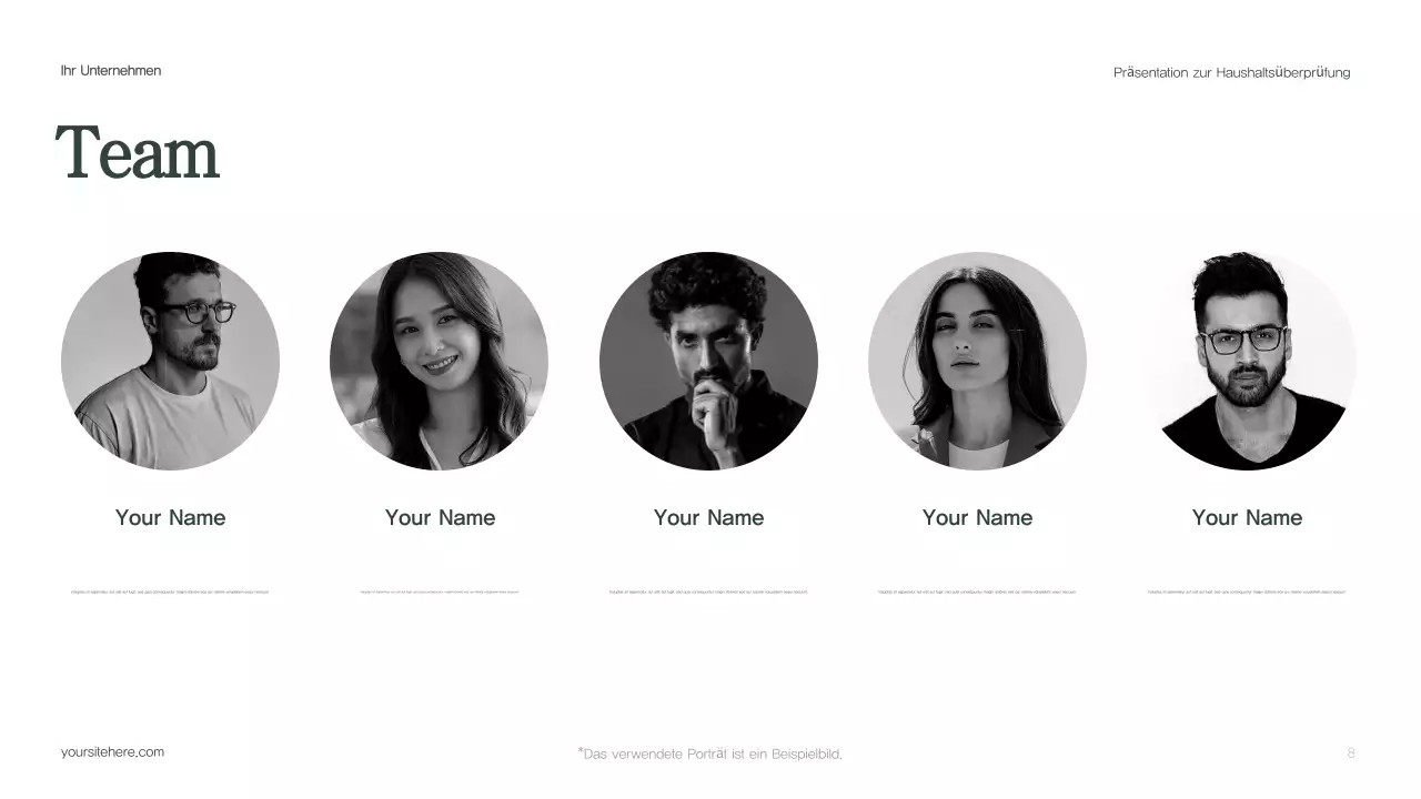 Grüner moderner Haushaltsbericht