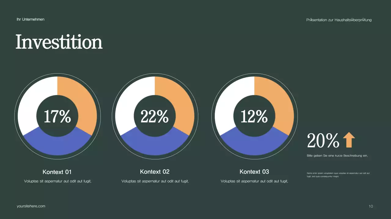 Grüner moderner Haushaltsbericht