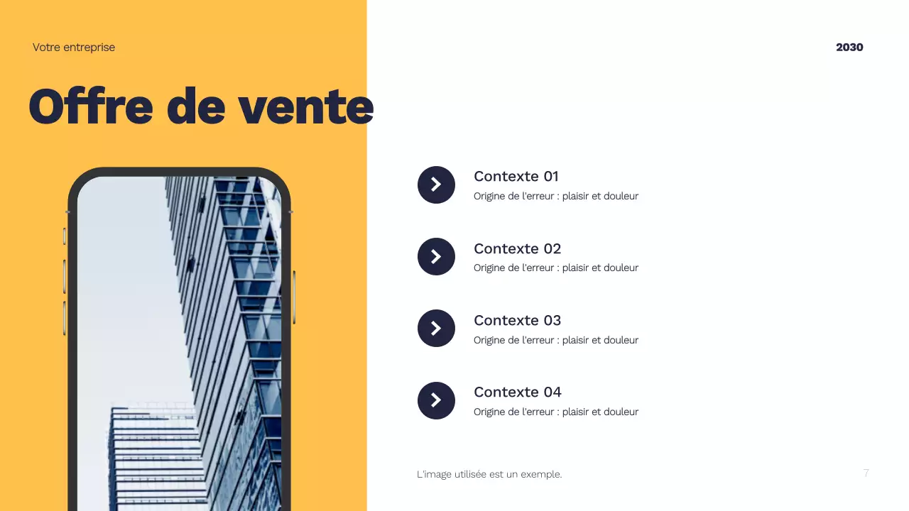 Plan marketing moderne jaune