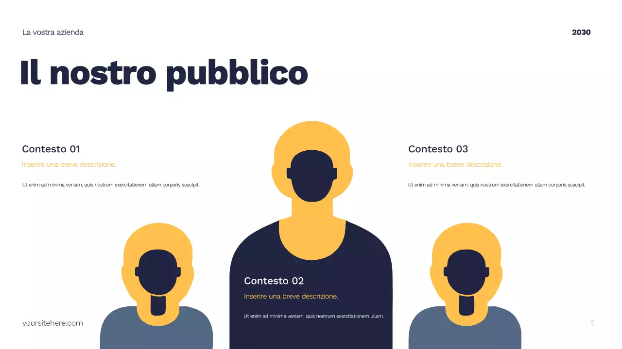 Piano di marketing giallo moderno