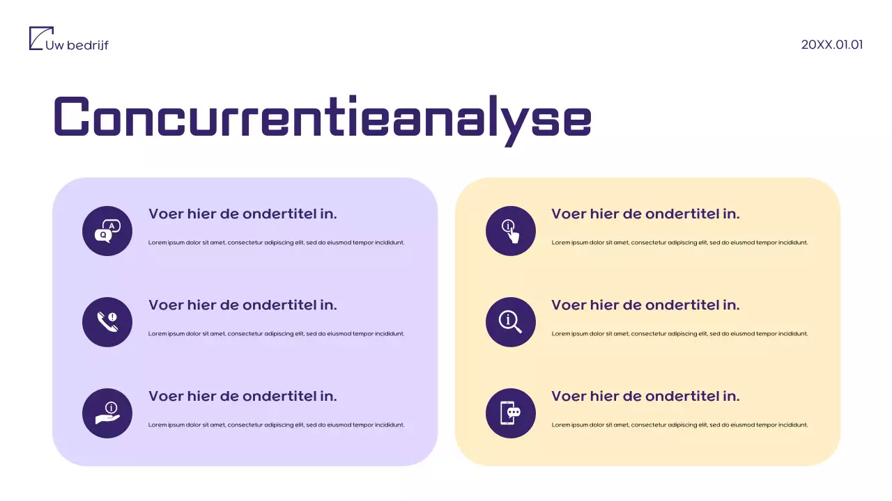 Paars minimalistisch marketingvoorstel