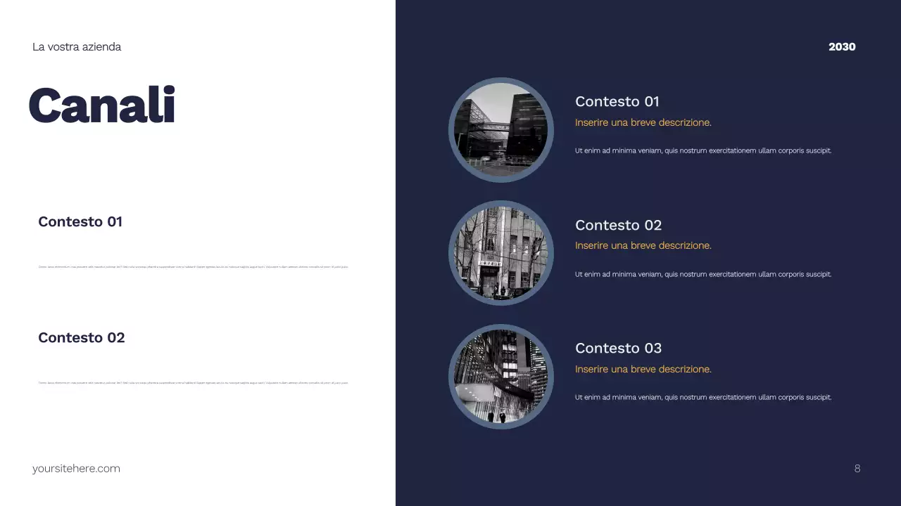 Piano di marketing giallo moderno