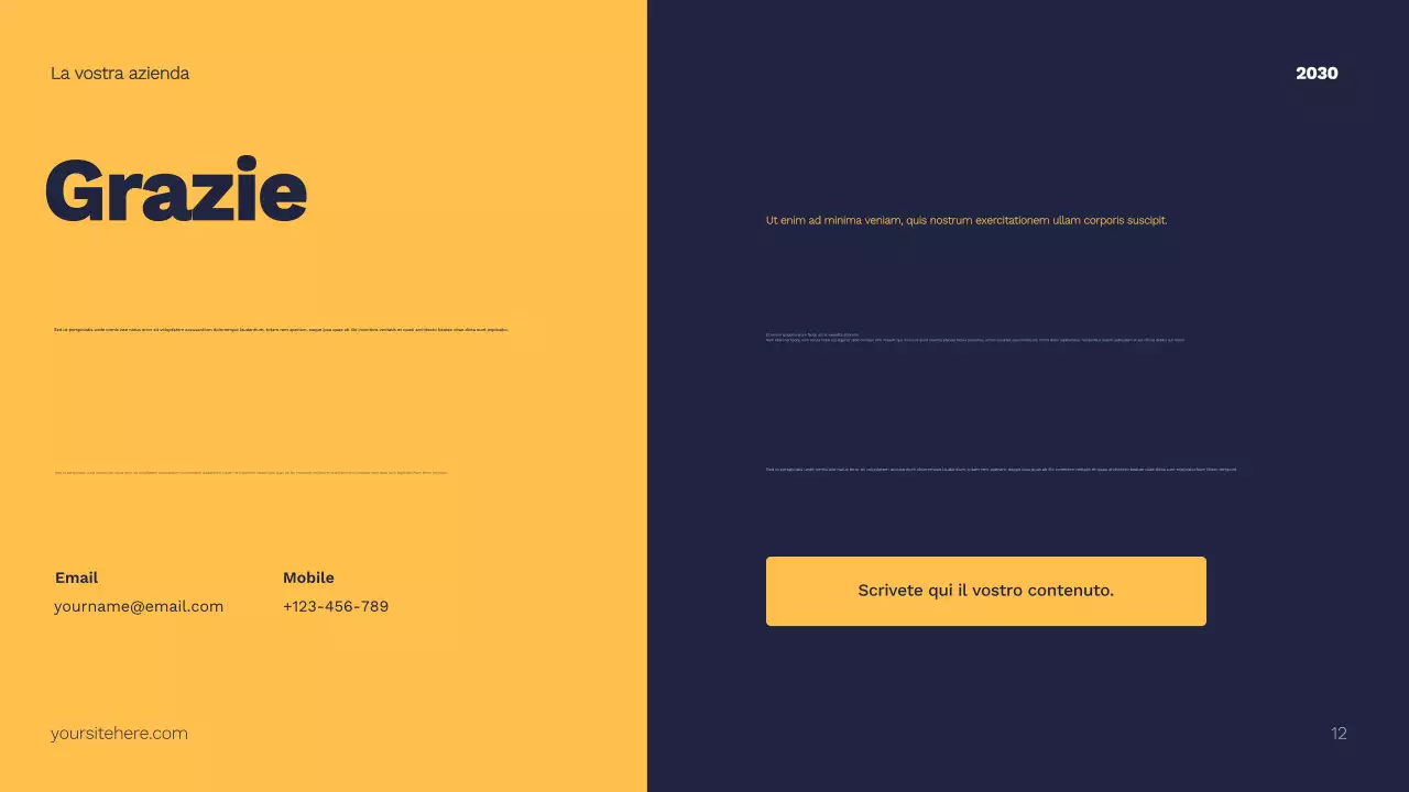 Piano di marketing giallo moderno