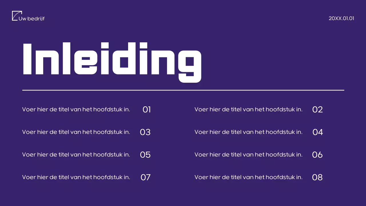 Paars minimalistisch marketingvoorstel