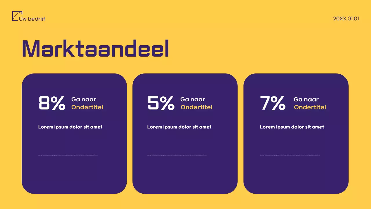 Paars minimalistisch marketingvoorstel