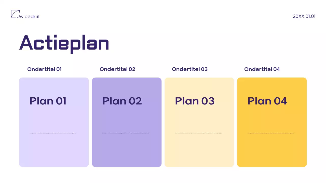 Paars minimalistisch marketingvoorstel